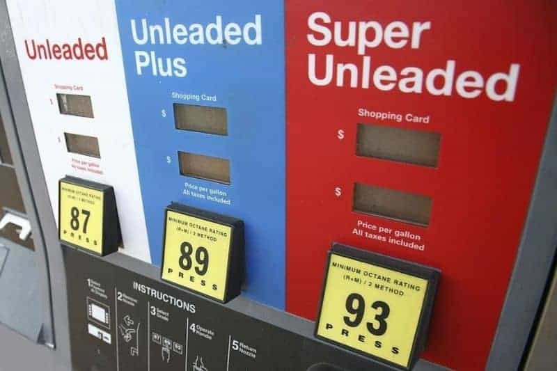What Kind of Gas Do Motorcycles Use? (Regular, Plus, Premium) Gas station fuel pumps offering different types of gas.