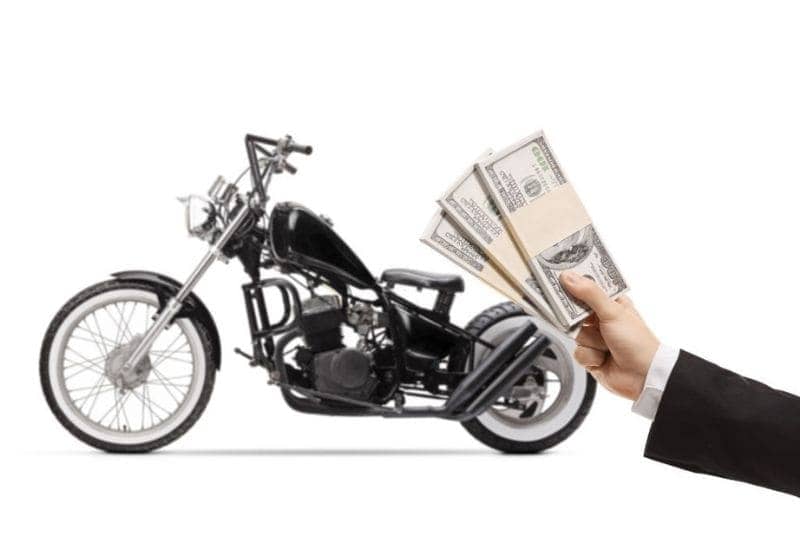 Exchanging money for motorcycle