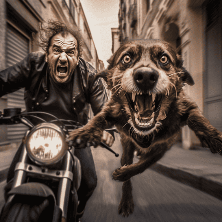what to do if a dog is chasing your motorcycle