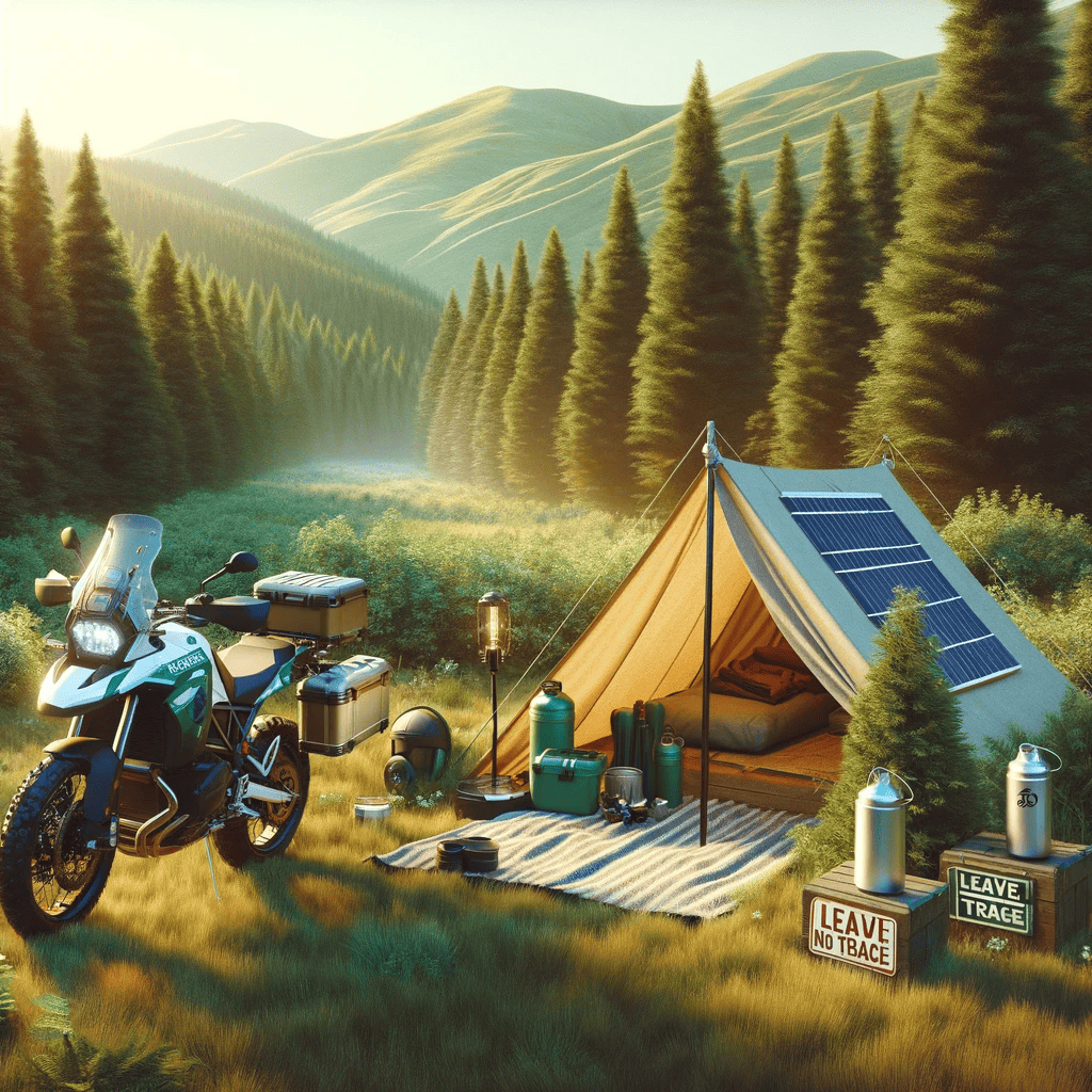 Eco-Friendly motorcycle camping